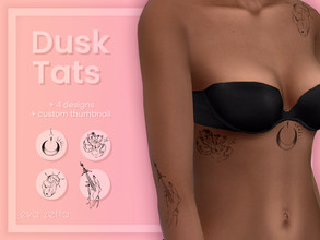 Sims 4 — Dusk Tattoos - Eva Zetta by Eva_Zetta — This is another collab with my friend (@surrealisticcolors on instagram