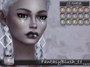 Sims 4 — FantasyBlush_11 by tatygagg — A new metallic blush for all your sims. I think it's perfect with my eyeshadows