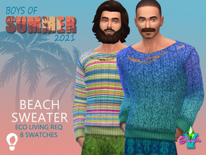 Sims 4 — BoS Beach Sweater by SimmieV — What do you wear at the beach when there's a chill in the air? A sweater silly