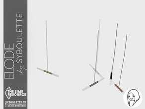Sims 4 — Elodie - Ceiling lamp (medium) by Syboubou — This is a simple design ceiling lamp mixing metal and glass.