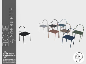 Sims 4 — Elodie - Dining chair by Syboubou — This is a minimalist design chair
