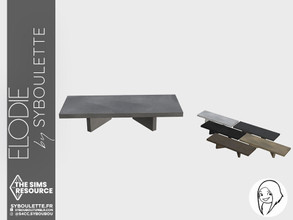 Sims 4 — Elodie - Massive dining table by Syboubou — This is a minimalist concrete table for 12 people.