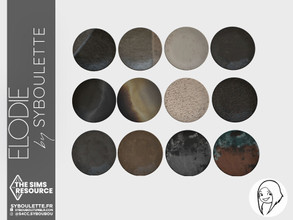 Sims 4 — Elodie - Ceramic wall plate by Syboubou — This is a decorative table ceramic big plate to decorate walls.