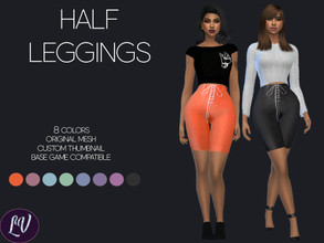 Sims 4 — Half Leggings by linavees — Original Mesh 8 colors Custom thumbnail Base game compatible Happy simming!