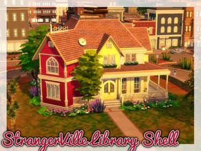 Sims 4 — StrangerVille Library Shell by simmer_adelaina — The StrangerVille Library is a great place to hang out and