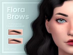 Sims 4 — Flora Brows - Eva Zetta by Eva_Zetta — Some natural, smaller brows for your sims. - Comes with 24 EA swatches -