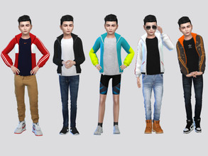 Sims 4 — Durbin Track Jacket Boys by McLayneSims — TSR EXCLUSIVE Standalone item 10 Swatches MESH by Me NO RECOLORING