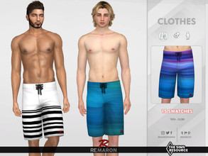 Sims 4 — Swim Shorts 01 for Male Sims by remaron — Swim shorts for YA male in The Sims 4 ReMaron_M_SwimShorts_01 MESH