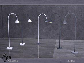 Sims 4 — Ava Dining. Floor Light by soloriya — Floor light. Part of Ava Dining set. 5 color variations. Category: Lights