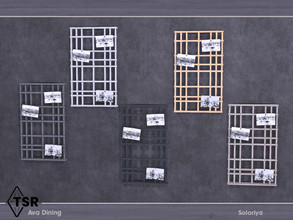 Sims 4 — Ava Dining. Wall Decor by soloriya — Wall decor with photos. Part of Ava Dining set. 5 color variations.