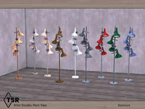 Sims 4 — Rita Studio Part Two. Floor Light by soloriya — Floor light. Part of Rita Studio Part Two. 9 color variations.