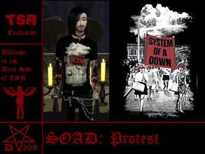 Sims 4 — System of a Down T-Shirt "Protest" by ditti309 — i hope you like it ^^