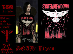 Sims 4 — System of a Down T-Shirt "Pigeon" by ditti309 — i hope you like it ^^