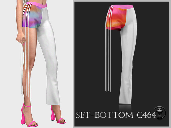 Sims 4 — Set-Bottom C464 by Daph's — 5 Swatches Compatible with HQ mod Works with all of skins Custom Thumbnail New Mesh