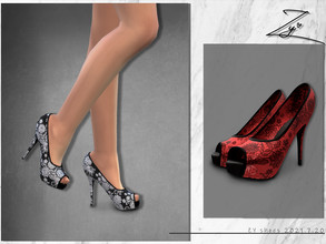 Sims 4 — Lace Heels_Zy by _zy — New mesh All lods HQ compatible 5 colors hope you will like it~