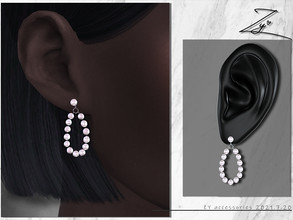 Sims 4 — Pearl Earrings_Zy by _zy — New mesh All lods 4 colors HQ compatible hope you will like it~