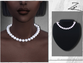 Sims 4 — Pearl Necklace_Zy by _zy — New mesh All lods 4 colors HQ compatible hope you will like it~