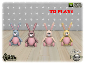 Sims 4 — Noka Kids bedroom bunny toy to play by jomsims — Noka Kids bedroom bunny toy to play