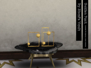 Sims 4 — Golden set Modern sculpture by siomisvault — A chic golden modern sculpture.Thanks for the support and love