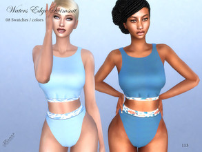 Sims 4 — Waters Edge Swimsuit 2 by pizazz — Waters Edge Swimsuit 2 for your sims 4 game. image above was taken in game so