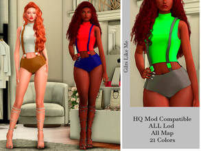 Sims 4 — Gilrs Like Me FullBody by couquett — Body compatible with HQ mod ideal for teens and adults sims this outfit