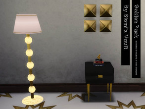 Sims 4 — Golden Set Lamp by siomisvault — Cute modern floor lamp included 4 color variants. Thanks for the support and
