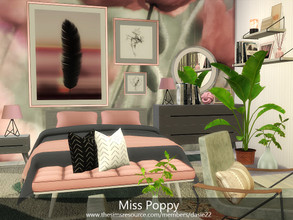 Sims 4 — Miss Poppy by dasie22 — Miss Poppy is a modern, lovely bedroom. Please, use code bb.moveobjects on before you