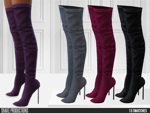 Sims 4 — 716 - Boots by ShakeProductions — Shoes/Boots - High heels New Mesh All LODs Handpainted 13 Colors