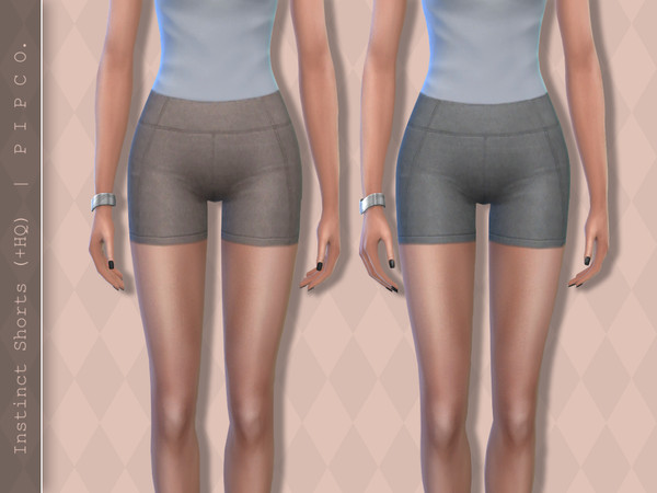 Sims 4 — Instinct Shorts. by Pipco — Simple shorts in 8 colors. Base Game Compatible HQ Compatible Specular and Normal