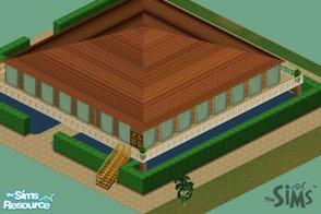 Sims 1 — The House in The Tree Tops by HouseBuilder — This house has: 1 Bathroom, 1 Bedroom, sleeps 3, or 6, depending on