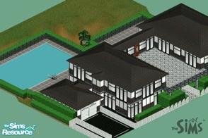 Sims 1 — jinx\' villa by jinx5773 — This is my 1st house i have uploaded. hope you like it. got 2floors, garage and pool.