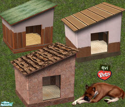 Sims 2 — evi's Dog Houses by evi — Dog houses built with non-expensive materials but still warm to keep your dogs happy.