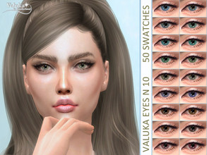 Sims 4 — Eyes N10 by Valuka — Costume make up category 50 colours All genders and ages Thumbnail for identification HQ