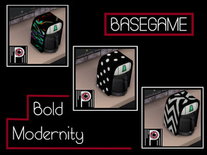 Sims 4 — Psychachu - Bold Modernity - Coffee Maker by Psychachu — Bold Modernity in zig zag, polka dot and neon abstract.