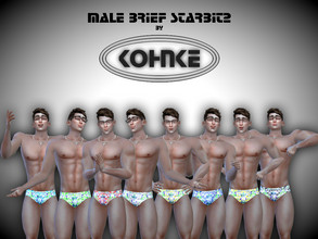 Sims 4 — Kohnke Male Brief Starbit2 by CHKohnke — Male Underwear Brief