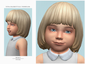 Sims 4 — Tina Hairstyle -Toddler- by -Merci- — New Maxis Match Hairstyle for Sims4. -For toddler. -Base Game compatible.