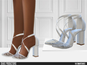 Sims 4 — Bohemian Wedding - Wedding Heels 2 by ShakeProductions — Shoes/High Heels New Mesh All LODs Handpainted 10