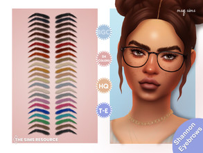 Sims 4 — Shannon Eyebrows by MSQSIMS — These Eyebrows are available in 24 EA colors. They are suitable for Female/Male