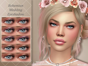 Sims 4 — Bohemian Wedding Eyeshadow by MSQSIMS — This Natural Bohemian Wedding Eyeshadow is available in 10 colors. It is