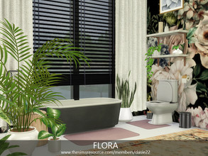 Sims 4 — FLORA by dasie22 — FLORA is a modern, charming bathroom. Please, use code bb.moveobjects on before you place the
