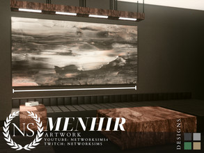 Sims 4 — Menhir Living - Art by networksims — A large canvas painting in 4 colours.