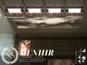 Sims 4 — Menhir Living - Light by networksims — A ceiling light in 4 wood colours.