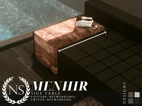 Sims 4 — Menhir Living - Side Table by networksims — A modern coffee table in 4 wood colours.