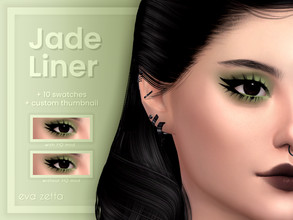 Sims 4 — Jade Eyeliner - Eva Zetta by Eva_Zetta — A sleek, sharp eyeliner for your most stylish sims. - Comes in 10