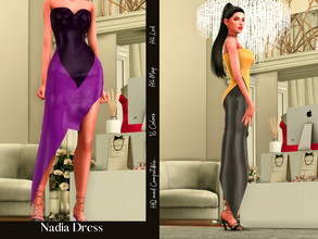 Sims 4 — Nadia Dress by couquett — avaible from Teen to elder this dress have all map done this dress have 16 colors.