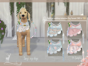 Sims 4 — Big Size Dog Suit / Bohemian Wedding by DanSimsFantasy — Suit to dress the pets that accompany you in a bohemian