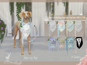 Sims 4 — Big Size Dog Suit / Bohemian Wedding by DanSimsFantasy —  Suit to dress the pets that accompany you in a