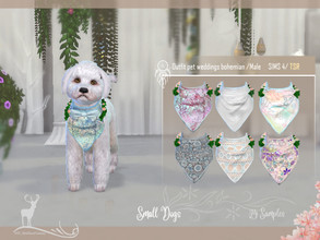 Sims 4 — Snall size Dog Suit / Bohemian Wedding by DanSimsFantasy —  Suit to dress the pets that accompany you in a