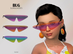 Sims 4 — Bug Sunglasses Child by Suzue — -New Mesh (Suzue) -10 Swatches -For Female and Male (Child) -HQ Compatible