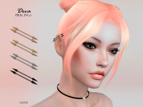 Sims 4 — Deva Piercings Right Side by Suzue — -New Mesh (Suzue) -6 Swatches -For Female and Male (Teen to Elder) -HQ
